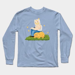 Farm world Finn and Jake - Fionna and Cake / Adventure Time fan art Long Sleeve T-Shirt